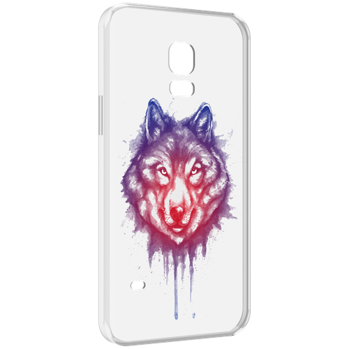 Чехол MyPads пушистый волк для Samsung Galaxy S5 mini задняя-панель-накладка-бампер