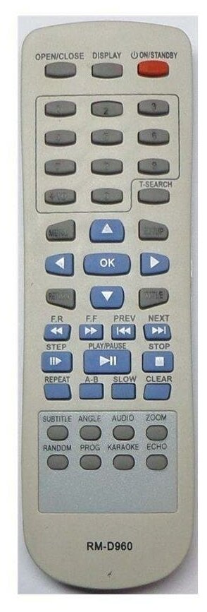 Пульт Toshiba RM-D960 (корп. удл. CT-90119) tv dvd универсал. пульт дистанционного управления