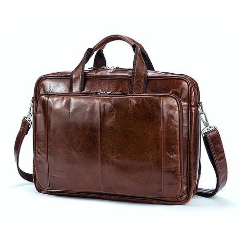 фото Сумка-портфель mypads premium 9205 из качественной импортной натуральной коровьей кожи для ноутбука 17.3 дюйма большая вместительная стильная дизайнерская винтажная мужская сумка коричневого цвета
