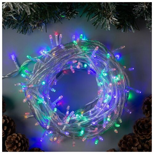 Гирлянда Luazon Lighting Нить, 20 м, 200 LED, свечение мультиколор, 8 режимов, 220 V (MT.ECO.IP20.220.04.01.1.01)
