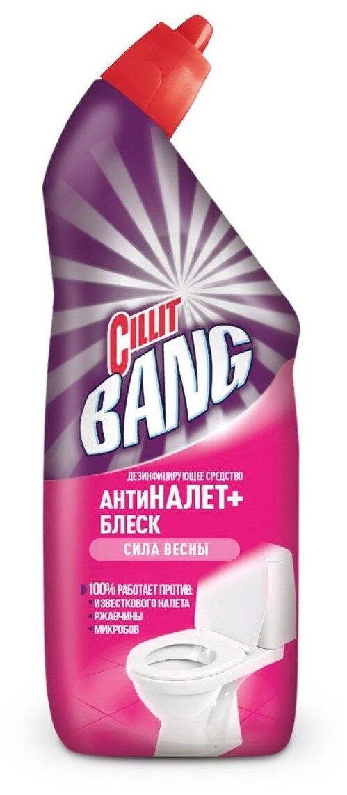 Cillit BANG гель Антиналет + блеск, сила весны, 0.45 л