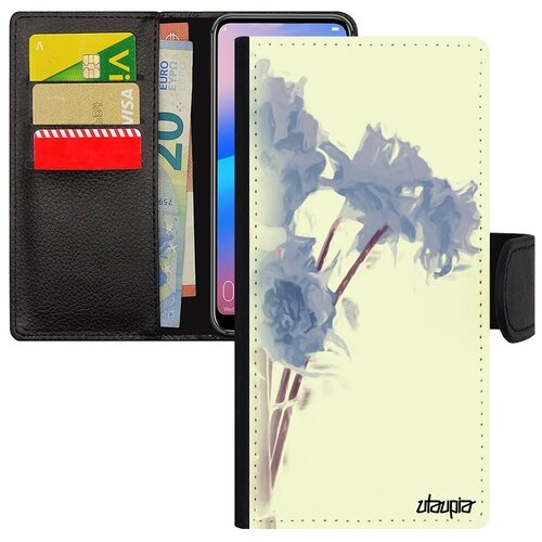 фото Защитный чехол книжка на смартфон // huawei p30 lite // "цветы" стиль flower, utaupia, белый