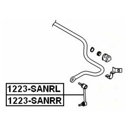 фото Тяга / стойка стабилизатора asva 1223-sanrl для hyundai santa fe i