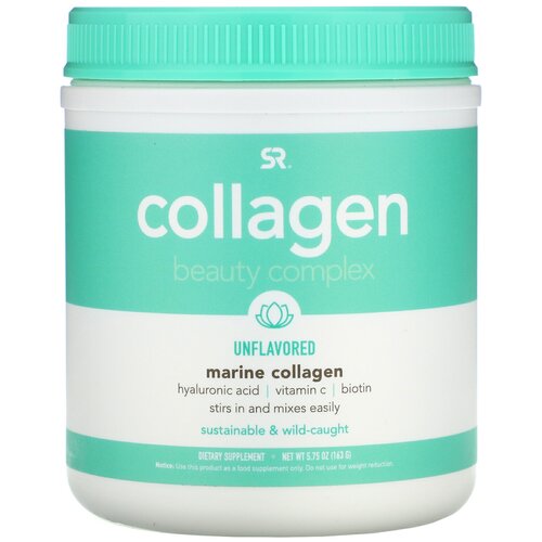 Sports Research - Collagen Complex Unflavored (163 грамм) - натуральный морской коллаген порошок без вкусовых добавок