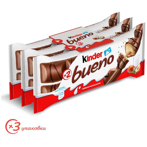 фото Батончик kinder bueno, 43 г, мультипак, 3 шт.