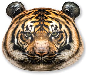 Подушка антистресс Штучки, к которым тянутся ручки "Тигр Плюшка", коричневый