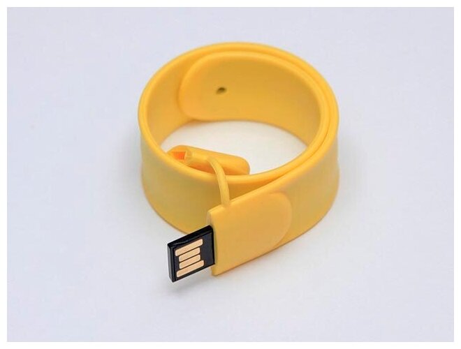 Флешка в виде браслета (4 Гб / GB USB 2.0 Желтый/Yellow SS001)