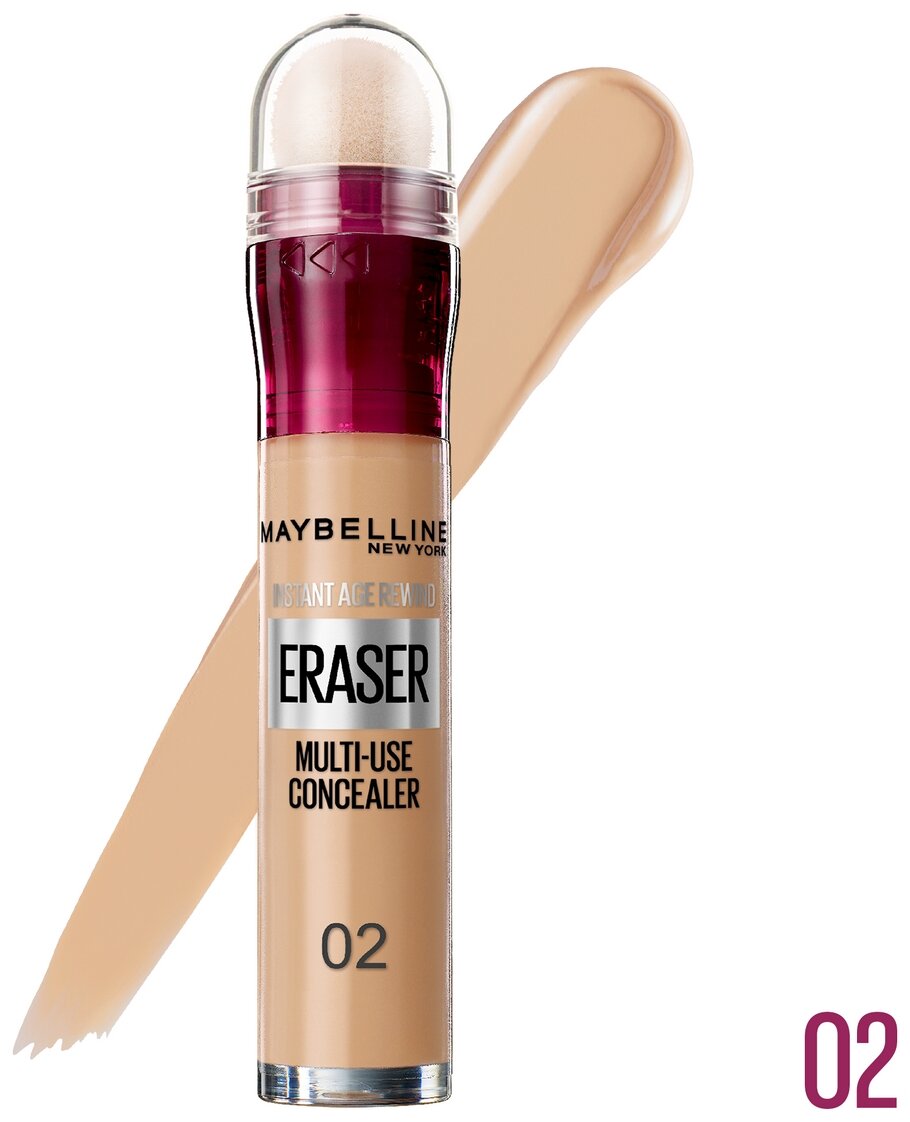 Maybelline New York Консилер The Eraser Eye, оттенок 02, Бежевый