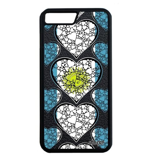 фото Противоударный чехол для телефона // apple iphone 8 plus // "флаг аргентины с сердцем" государственный дизайн, utaupia, цветной