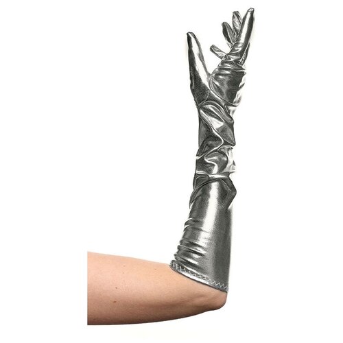 фото Перчатки атласные, до локтя, размер 6-8, длина 44 см. (цв: черный ) артэ