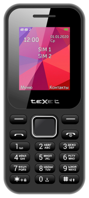 Мобильный телефон Texet 122 Чёрный