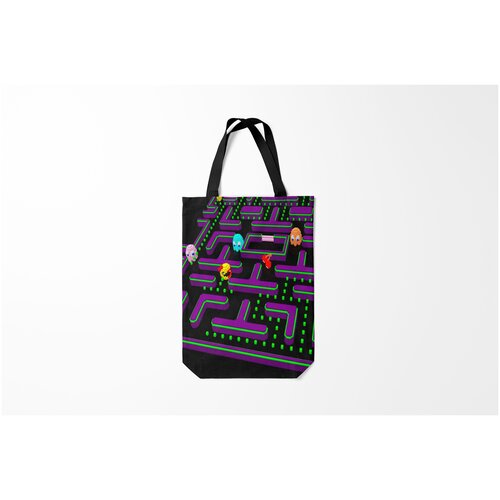 фото Сумка-шоппер / 31х42 см / геймерам / pac man 3d burnettie