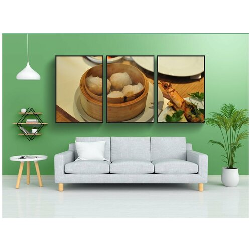 фото Набор модулных постеров для интерьера "клецки, димсам, китайская народная республика" 60x90 см. в тубусе, без рамки lotsprints