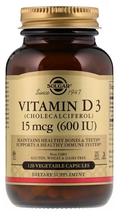 Vitamin D3 капс., 600 МЕ, 29 г, 120 шт.