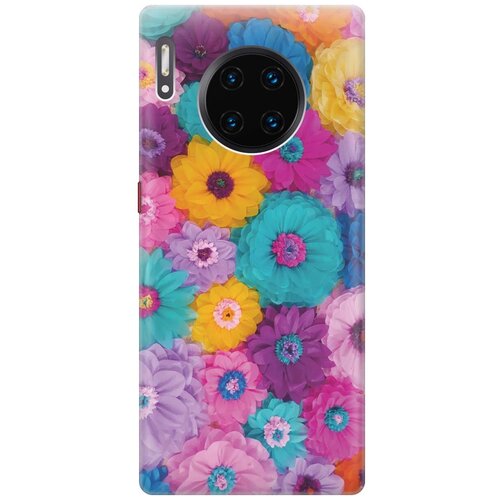 фото Gosso ультратонкий силиконовый чехол-накладка для huawei mate 30 pro с принтом "бумажные цветы"