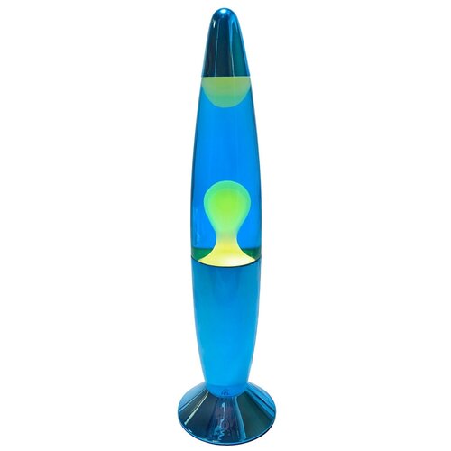 Лава-лампа 34 см Хром, Синий/Белый