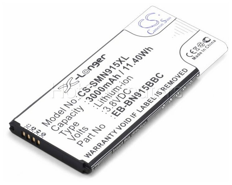 Аккумулятор CameronSino CS-SMN914XL для Samsung Galaxy Note Edge SM-N915F (EB-BN915BBK) 3000mAh