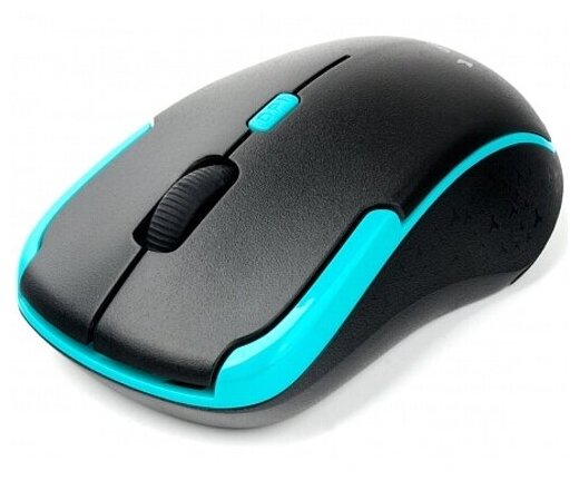 Мышь беспроводная Gembird MUSW-410 24ГГц 3 кнопки колесо кнопка1600DPI чёрно-бирюзовый