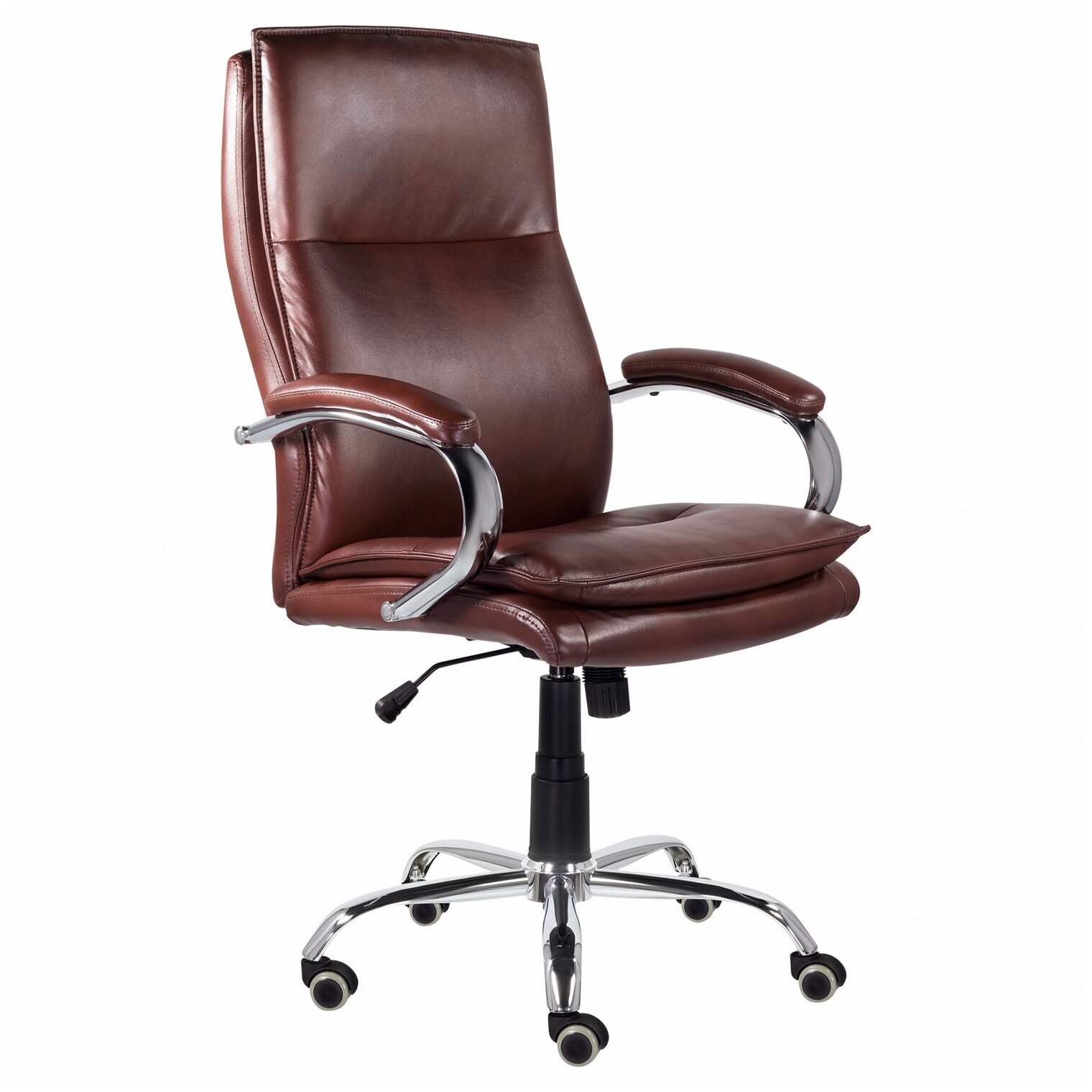 Кресло офисное BRABIX PREMIUM «Cuba EX-542», экокожа, коричневое, 532550