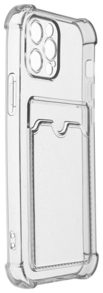 Чехол LuxCase для APPLE iPhone 12 Pro TPU с картхолдером Transparent-Grey 63553 - фото №6