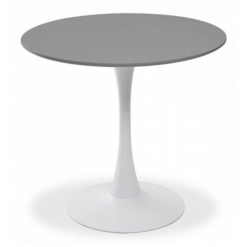 Стол обеденный нераскладной деревянный на ножке для комнаты, гостиной и кухни DSW Eames серый
