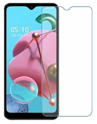 LG Q51 защитный экран из нано стекла 9H одна штука