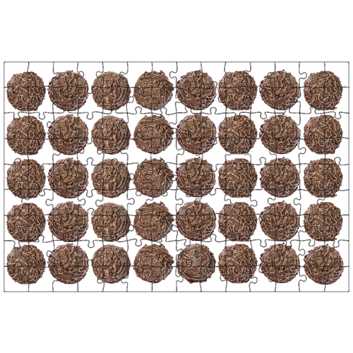 фото Магнитный пазл 27x18см."шоколад, шоколадные шарики, трюфель" на холодильник lotsprints