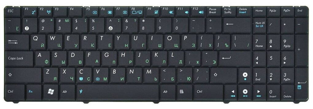 Клавиатура для Asus K50 K50IJ K72F K50C K50IP K50AB K50IN K61IC