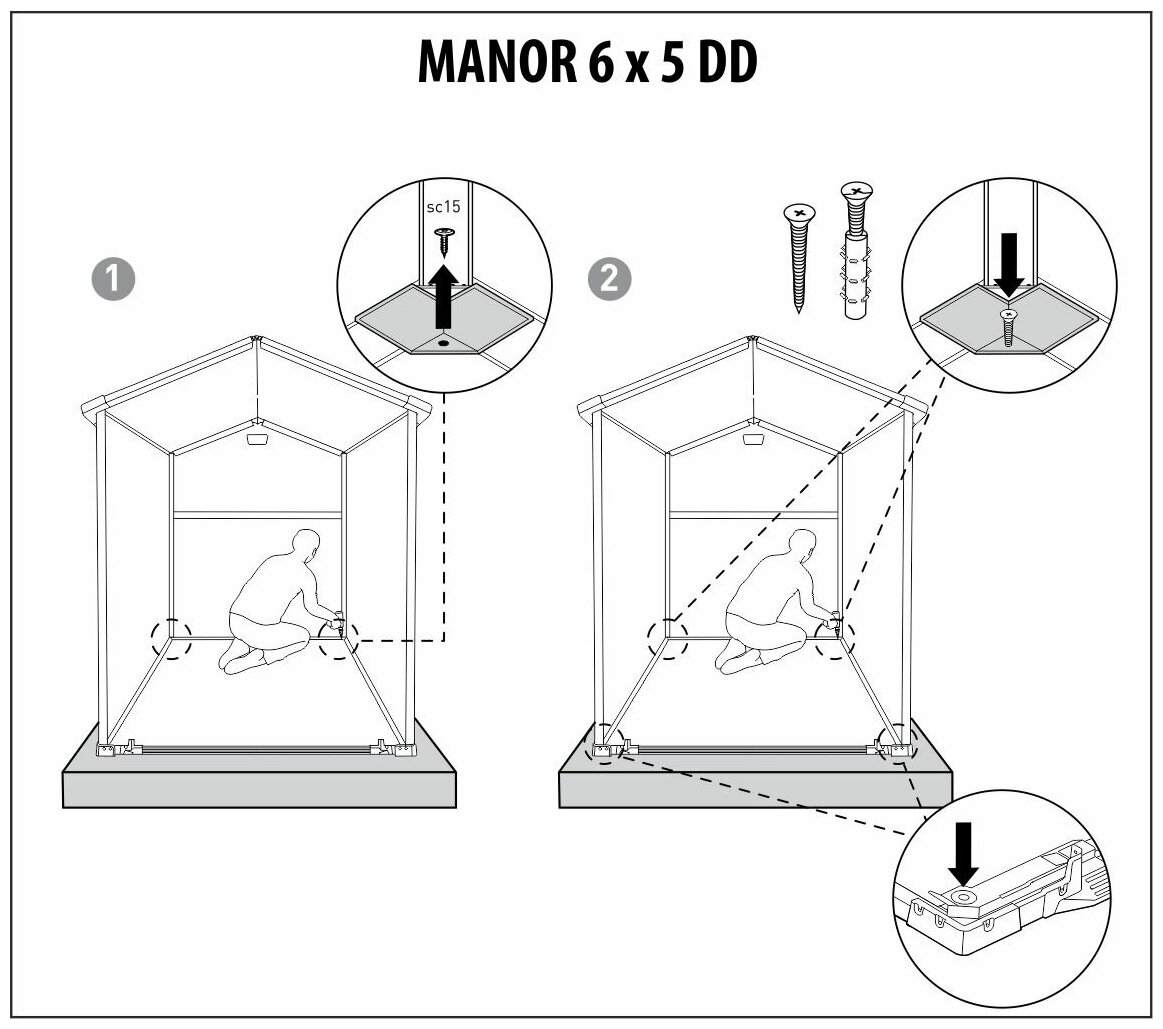 Хозяйственный блок Keter "Manor" 6*5 TWF (17202483)