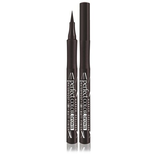 luxvisage стойкая подводка фломастер perfect color оттенок коричневый LUXVISAGE Подводка-фломастер Perfect Color Waterproof 14h Matt Finish, оттенок brown