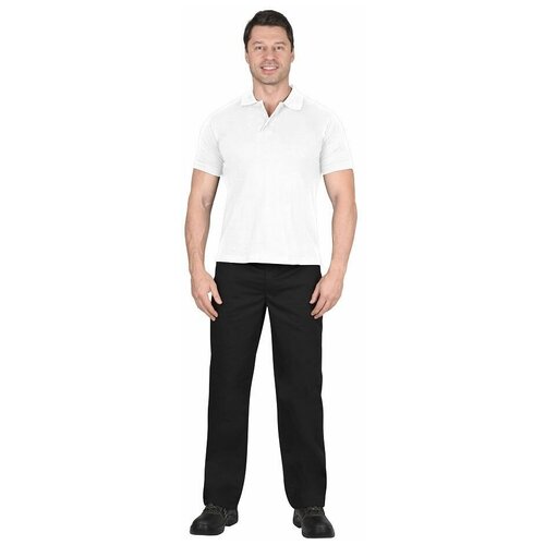 Рубашка-поло короткие рукава белая, рукав с манжет.,пл.180 г/кв.м.