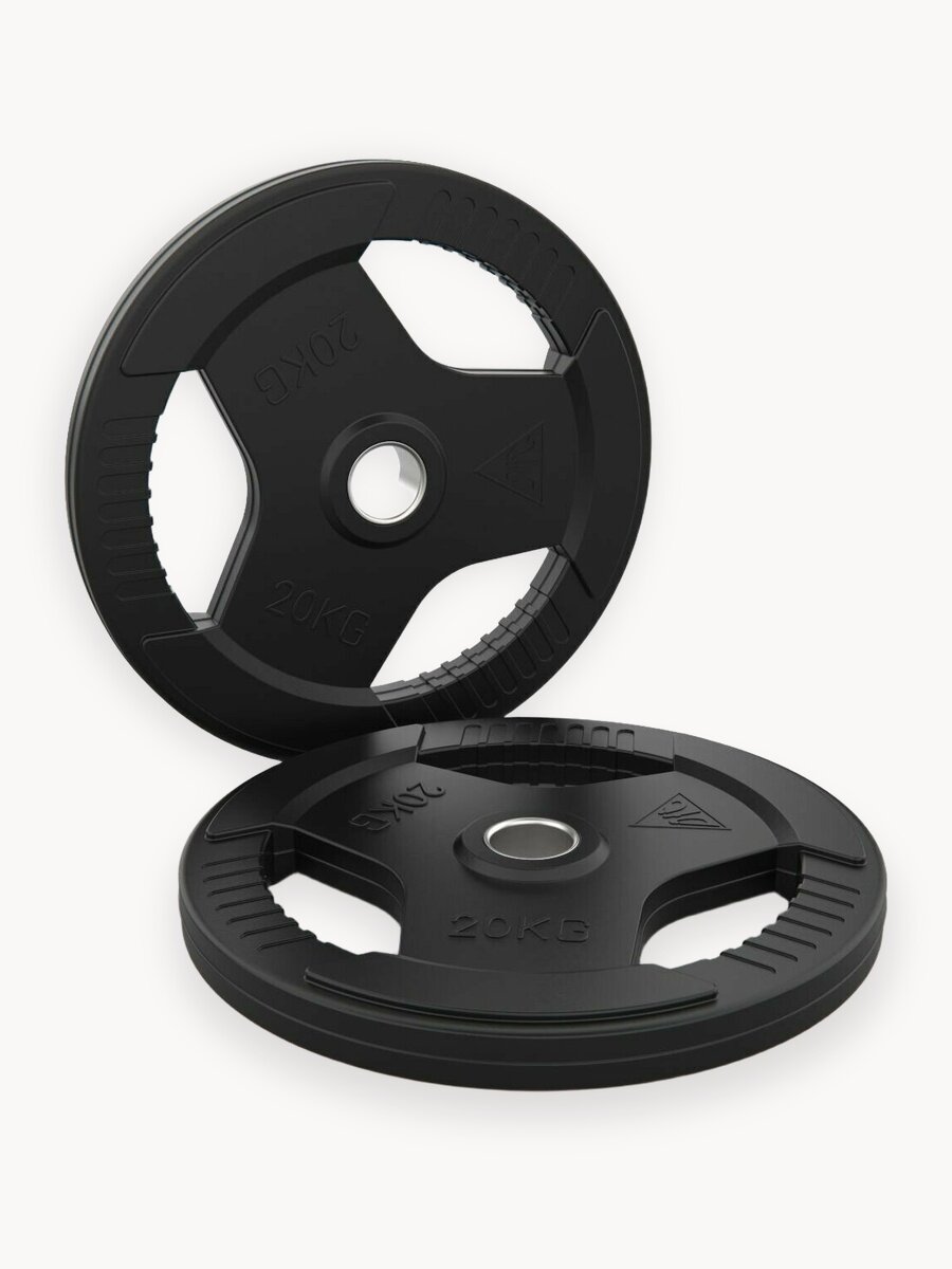 Диск обрезиненный DFC WP015-51-20, с хватом, чугун, черный, 20кг