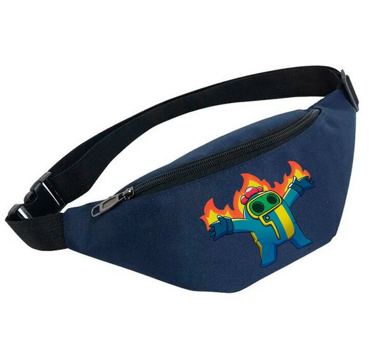 фото Поясная сумка Браво Старс (Brawl Stars) синяя №6