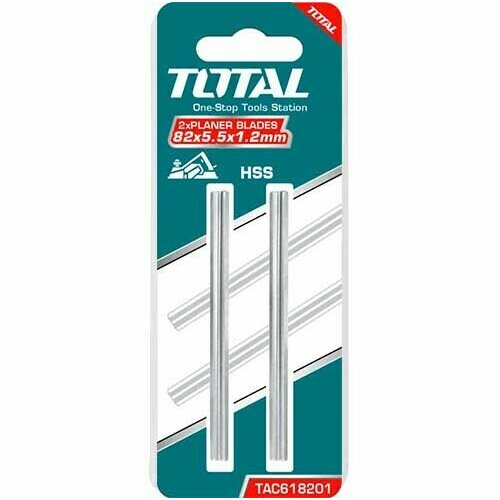 Ножи для рубанка TOTAL 82X55X12mm HSS комплект 550₽