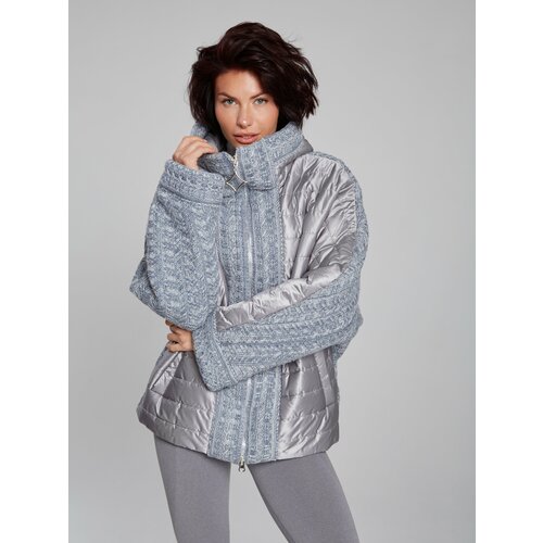Куртка , размер 40, голубой, серый