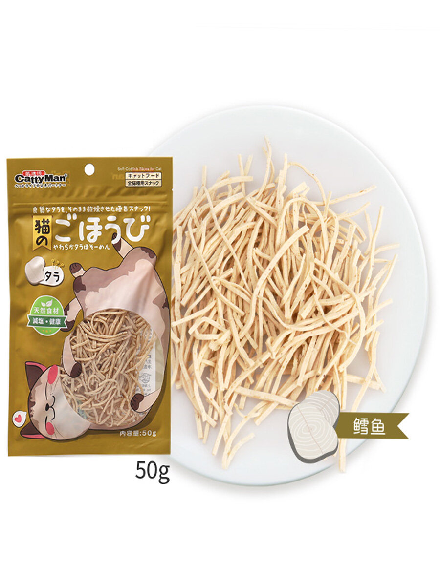 фото Лакомство для кошек Japan Premium Pet Японская лапша «Приятного аппетита» на основе трески, 50 г