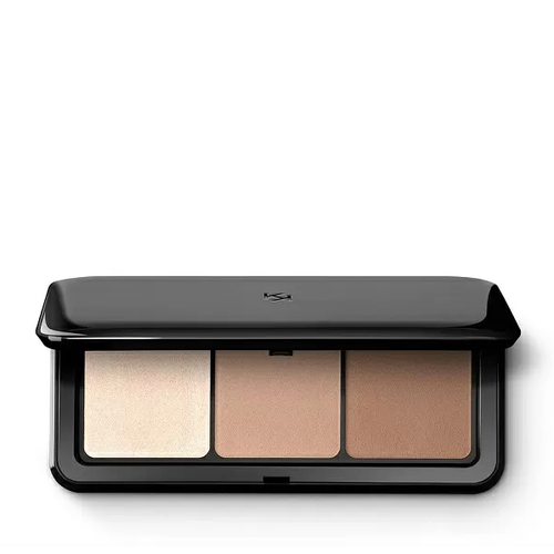 палитра для лица с 6 пудрами kiko milano smart essential face palette 16 Kiko Milano Пудровая палетка с хайлайтером для контурирования лица Contour Obsession & Highlight Face Palette, 01 Fair