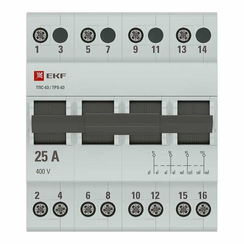 Трехпозиционный переключатель EKF Proxima 4P 25 А