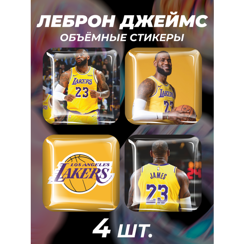подарочный набор национальная баскетбольная ассоциация nba нба 7 Наклейки на телефон 3D стикеры NBA Леброн Джеймс