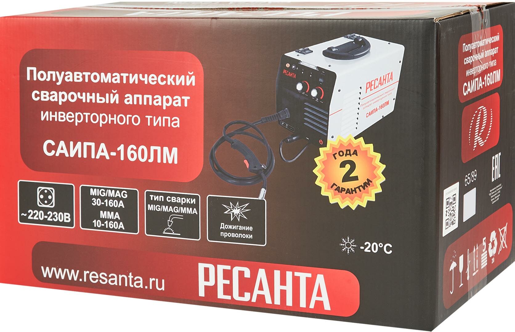 Cварочный полуавтомат инверторный Ресанта , 160 А, до 4 мм - фото №5