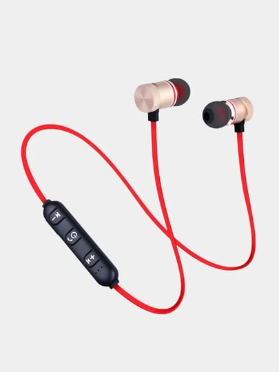 Беспроводные наушники Sports Sound Stereo, Bluetooth, красные