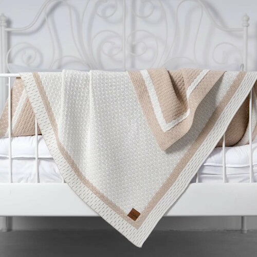 Плед. Покрывало/Плед. Плед для пикника. SHELL бежевый, размер 1.5, спальный