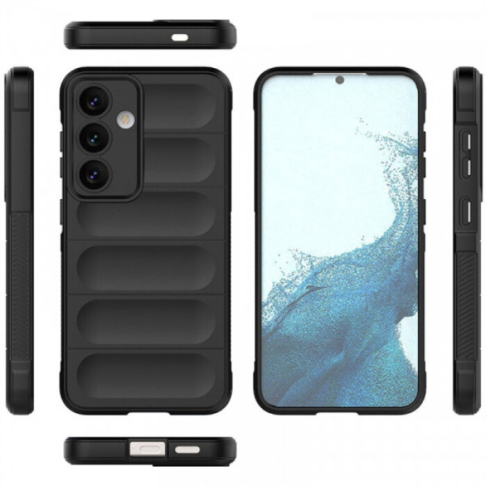 Flex Silicone Противоударный чехол для Samsung Galaxy S24 с защитой камеры и микрофиброй — фото 1