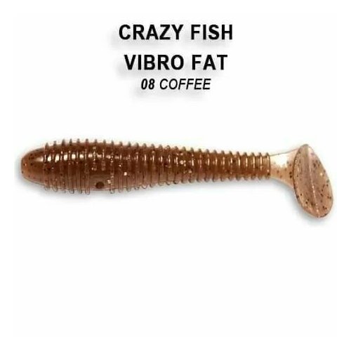 Силиконовая приманка Crazy Fish Vibro fat 2.7 1-71-8-5, Чеснок, 5 шт. силиконовая приманка мягкая съедобная crazy fish vibro fat 2 7 70 мм 1 71 7 3 5 шт