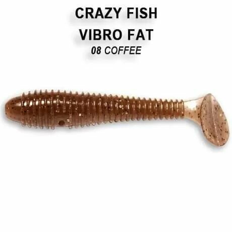 Силиконовая приманка Crazy Fish Vibro fat 2.7" 1-71-8-5, Чеснок, 5 шт.