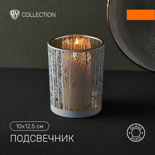 BY COLLECTION White Line Подсвечник 10х125см стекло 464₽