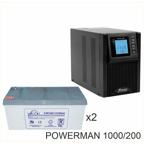 ИБП POWERMAN ONLINE 1000 Plus + LEOCH DJM12200 ибп powerman online 1000 plus 1000va