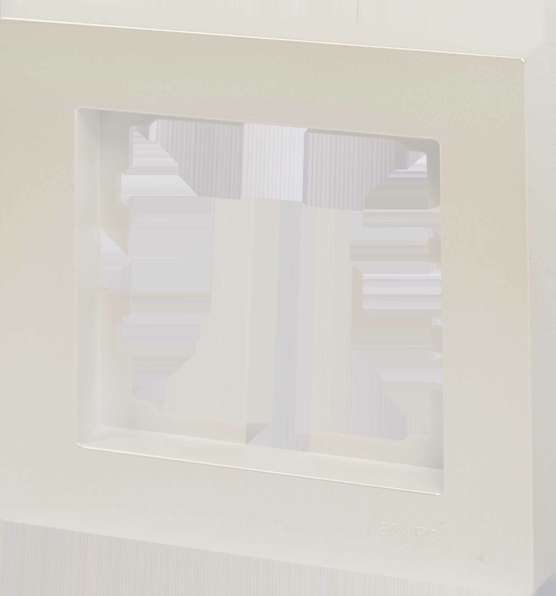 Рамка для розеток и выключателей Lezard Vesna 1 пост горизонтальная цвет жемчужный белый перламутровый - фото №4