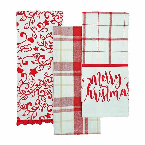 Полотенце кухонное новогоднее 3 шт 50х70 см SERVALLI Новогодние кухонные полотенца 1680₽