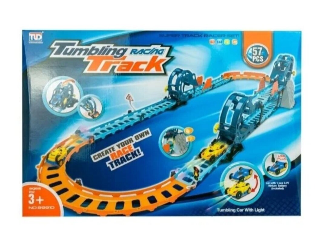 Игрушечный трек Tumbling Racing Track - 57 элементов